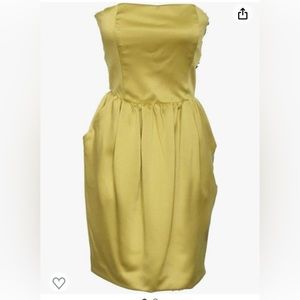 Rachel Roy Women's Strapless Party Cocktail Dress Green 2 new nwt